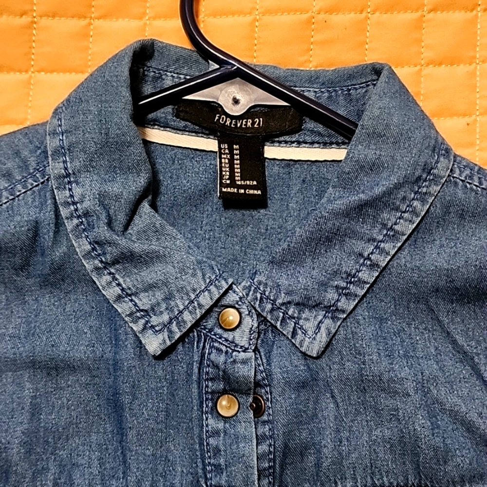 [Item 164]Jean colar shirt womens